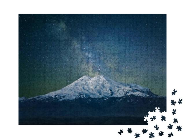 Mount Elbrus & the Milky Way... Jigsaw Puzzle with 1000 pieces