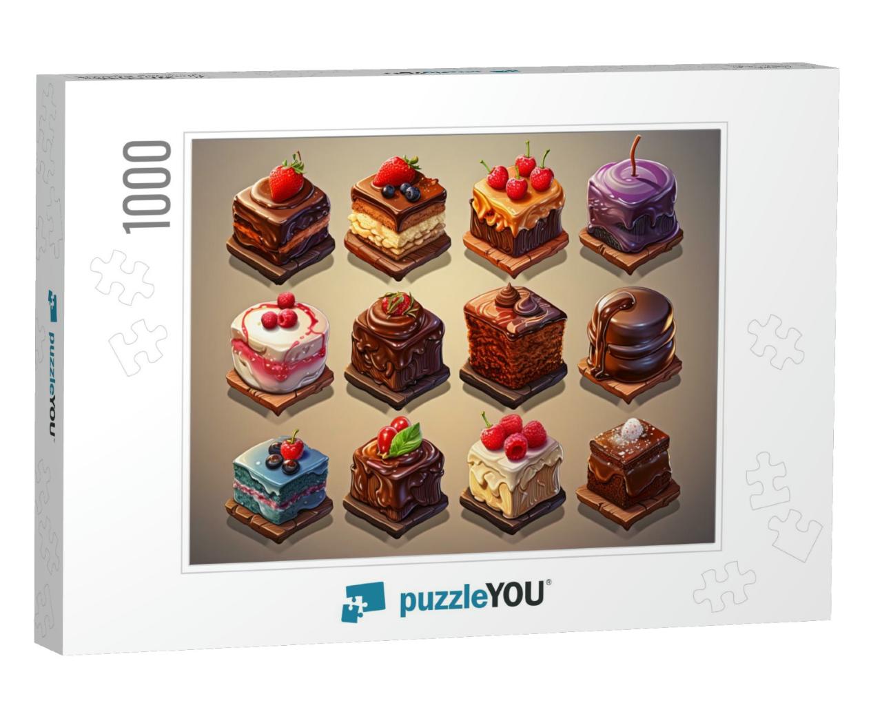 Decadent Mousse Desert Jigsaw Puzzle with 1000 pieces