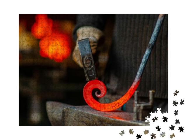 The Blacksmith Twists the Spiral with a Sledgehammer, Pla... Jigsaw Puzzle with 1000 pieces