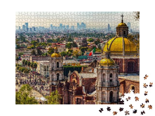 Mexico. Basilica of Our Lady of Guadalupe. Cupolas of the... Jigsaw Puzzle with 1000 pieces