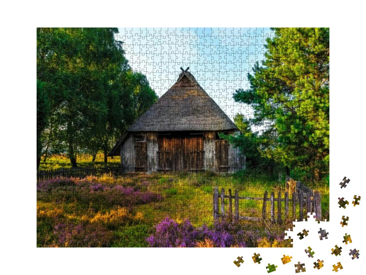 A Sheep Cottage in the Lunebug Heath... Jigsaw Puzzle with 1000 pieces