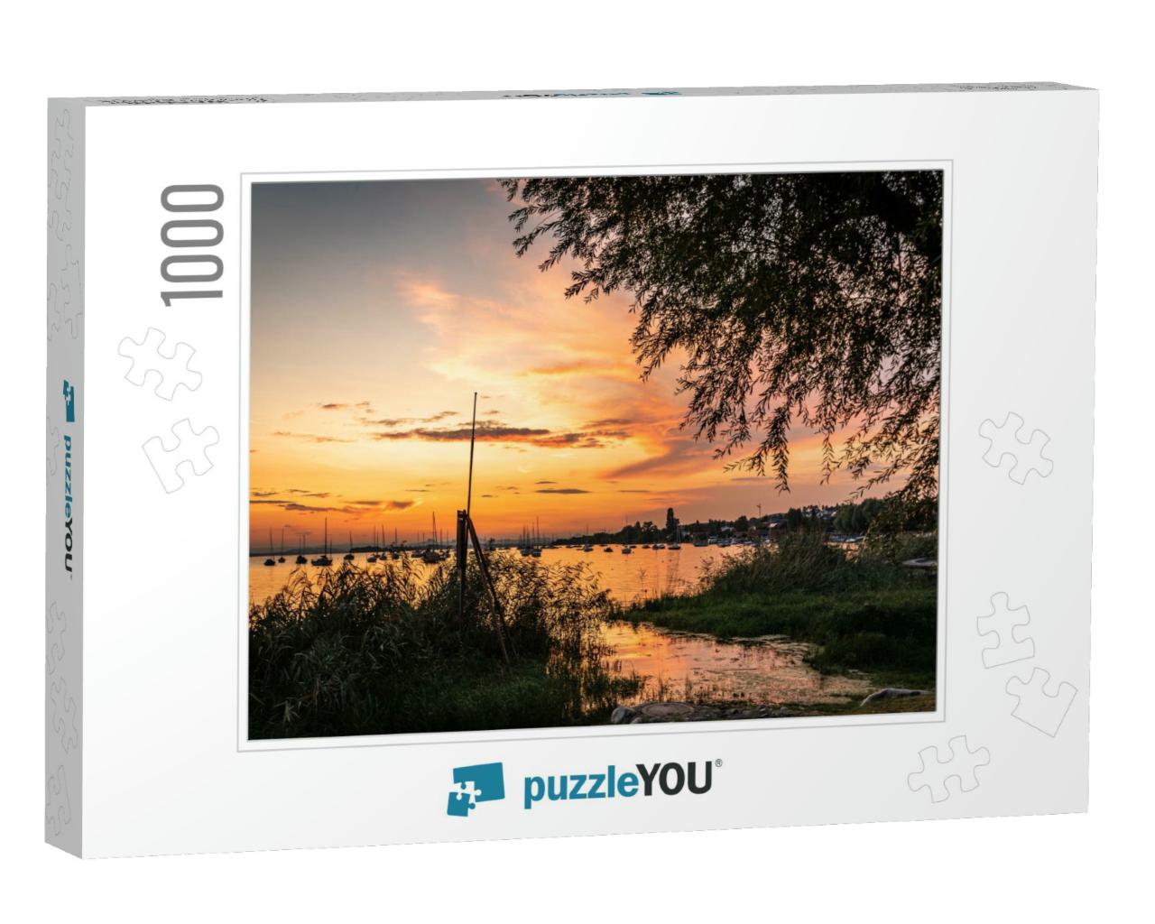 Spectacular Sunset At the Western Part of Lake Constance... Jigsaw Puzzle with 1000 pieces