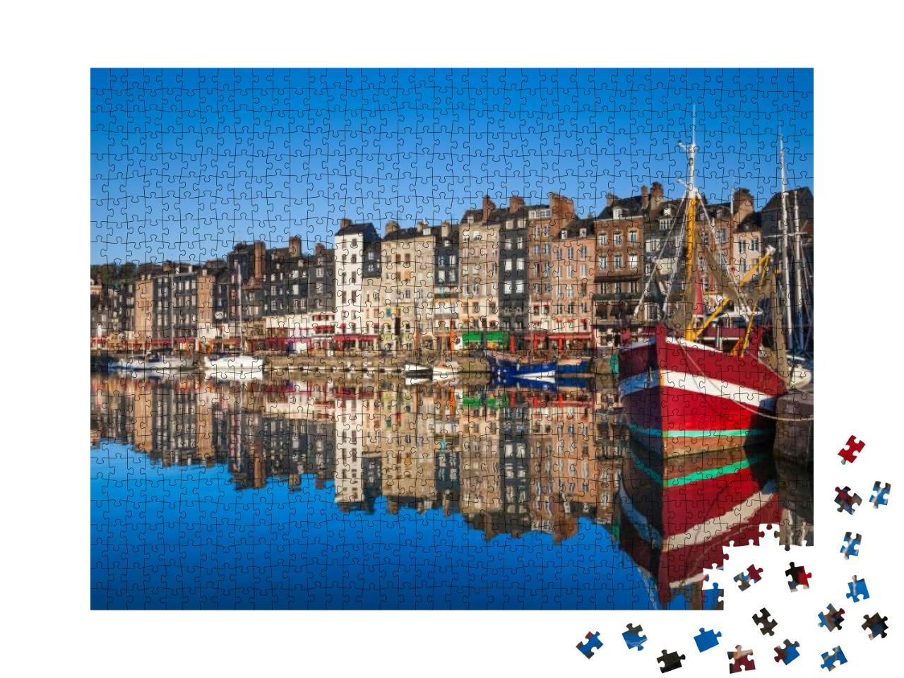 Honfleur Harbor... Jigsaw Puzzle with 1000 pieces