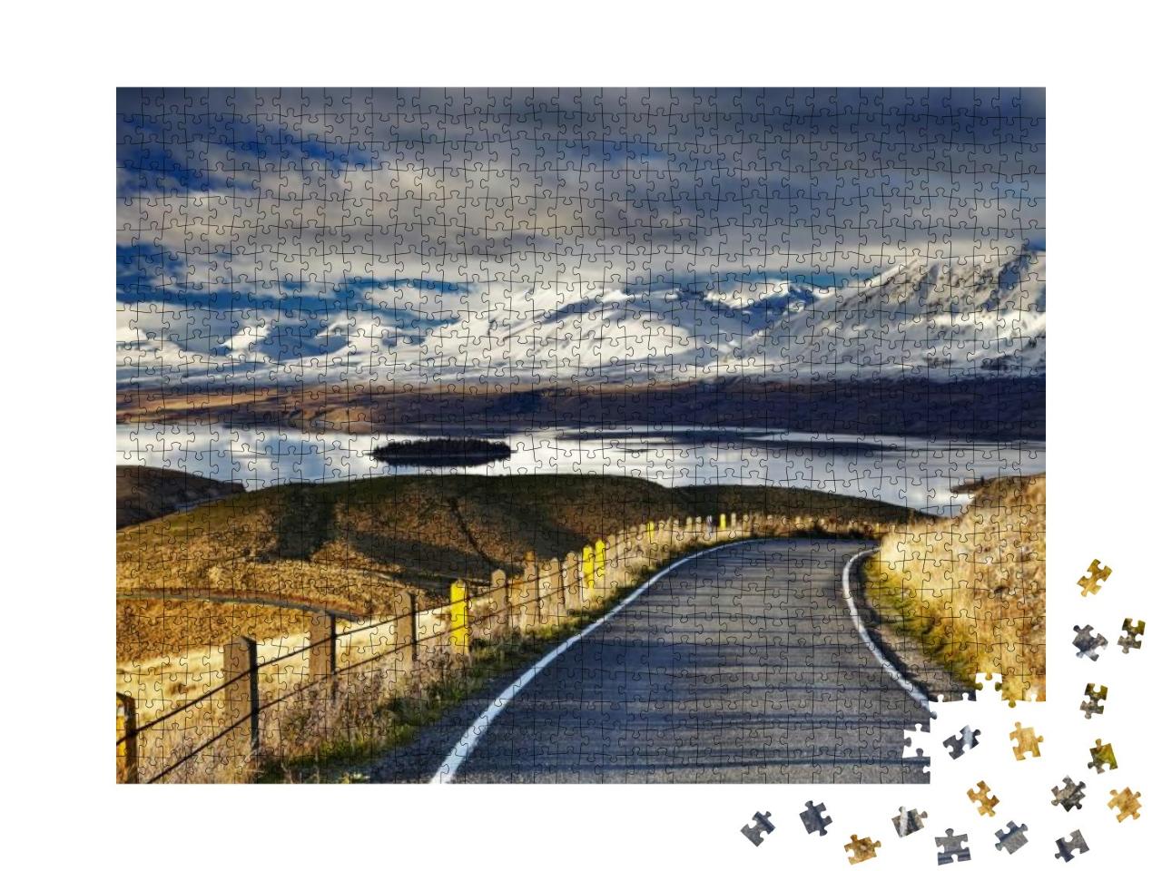 Southern Alps & Lake Tekapo, View from Mount John, Macken... Jigsaw Puzzle with 1000 pieces