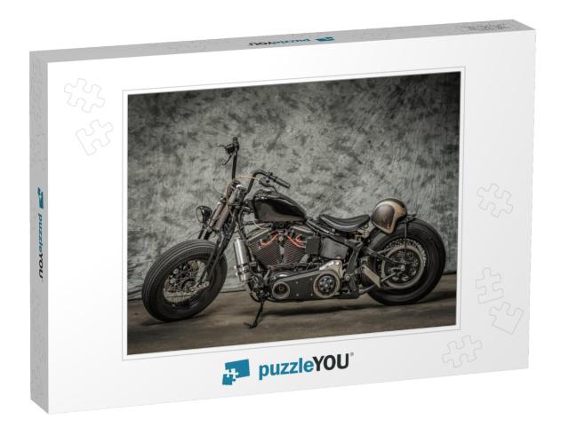 Harley Davidson Motorcycle with Cool Background... Jigsaw Puzzle