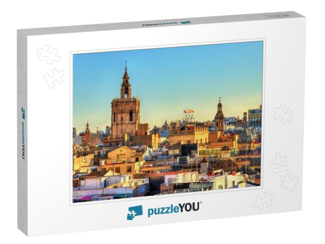 Aerial View of the Old Town in Valencia from the Serranos... Jigsaw Puzzle