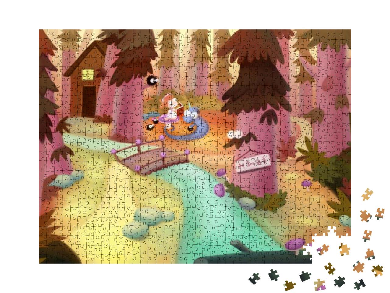 Forest - Illustration for Children... Jigsaw Puzzle with 1000 pieces