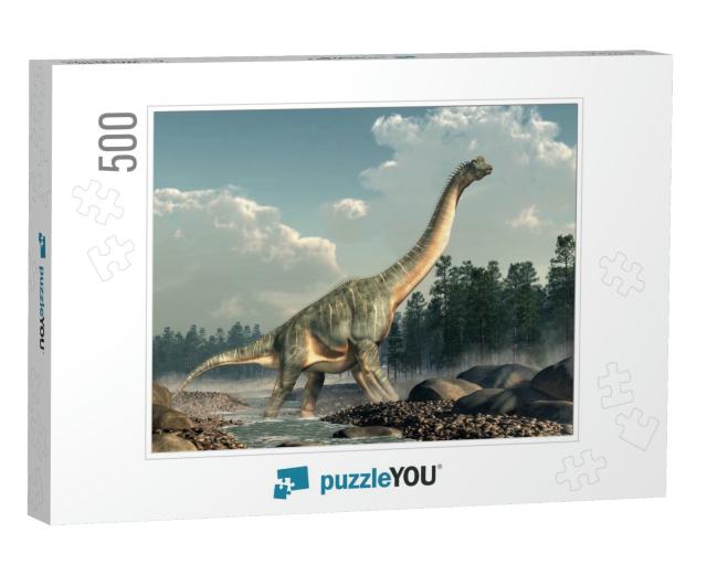 Brachiosaurus Was a Sauropod Dinosaur, One of the Largest... Jigsaw Puzzle with 500 pieces