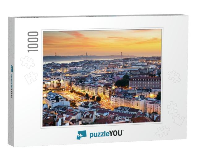 Lisbon At Sunset... Jigsaw Puzzle with 1000 pieces