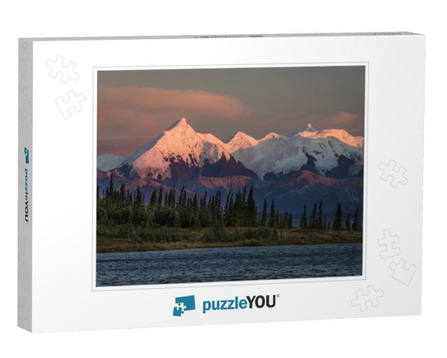 August 29, 2016 - Sunset on Mount Denali Previously Known... Jigsaw Puzzle
