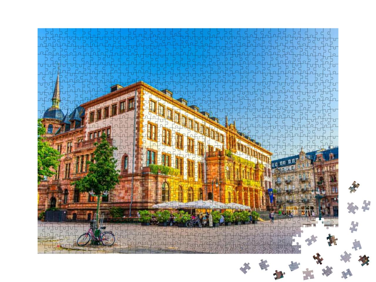 Wiesbaden City Palace Stadtschloss or New Town Hall Ratha... Jigsaw Puzzle with 1000 pieces