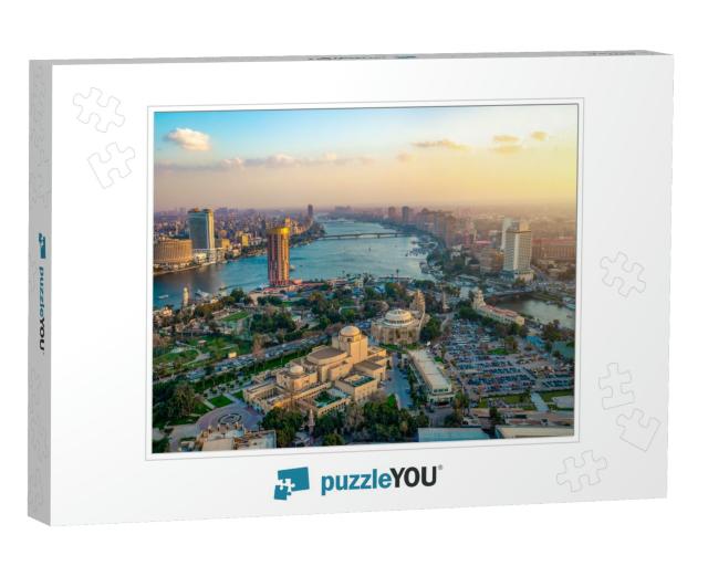 Panorama of Cairo Cityscape Taken During the Sunset from... Jigsaw Puzzle