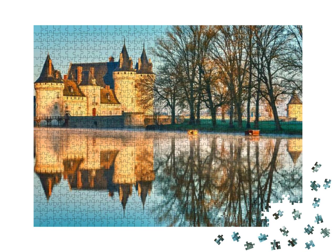 Chateau De Sully-Sur-Loire in the Sunset Light, France. I... Jigsaw Puzzle with 1000 pieces