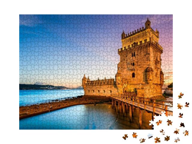 Lisbon, Portugal At Belem Tower on the Tagus River... Jigsaw Puzzle with 1000 pieces