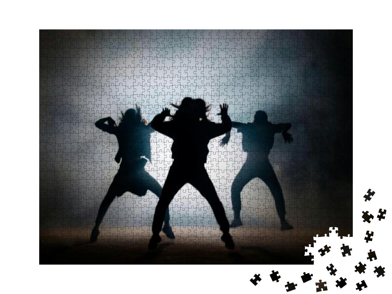 Group of Young Hip-Hop Dancers Performing on the Stage. E... Jigsaw Puzzle with 1000 pieces