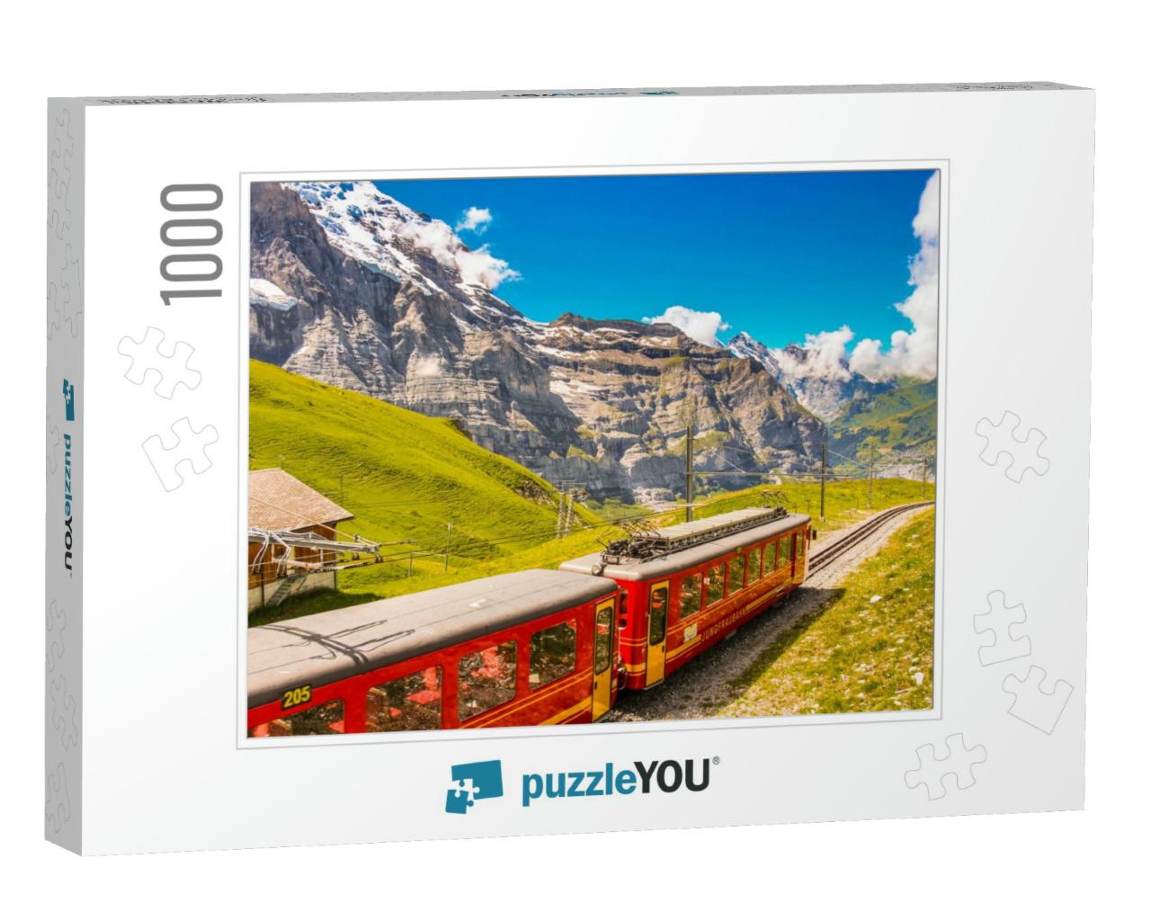 The Jungfraubahn Train Transporting Tourists to Jungfrauj... Jigsaw Puzzle with 1000 pieces