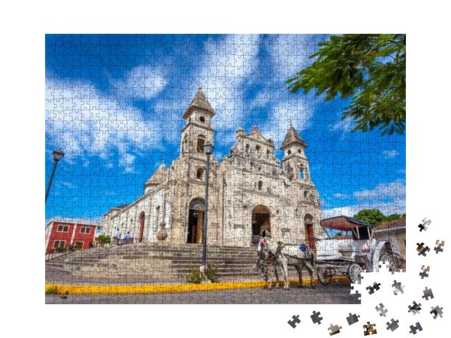 Guadalupe Church At Granada, Nicaragua... Jigsaw Puzzle with 1000 pieces