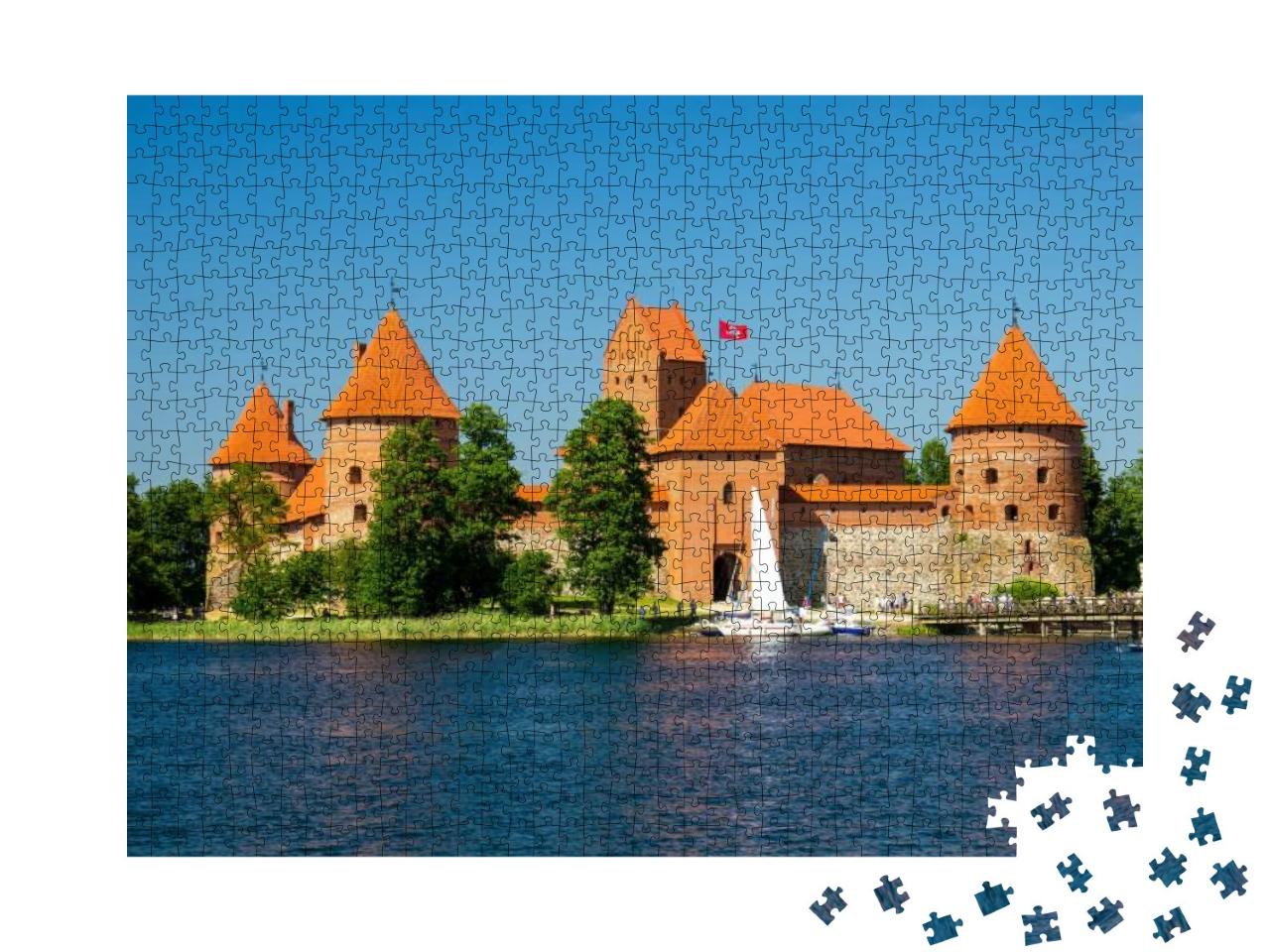 Medieval Gothic Trakai Island Castle with Stone Walls & T... Jigsaw Puzzle with 1000 pieces