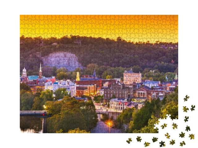 Frankfort, Kentucky, USA Town Skyline on the Kentucky Rive... Jigsaw Puzzle with 1000 pieces