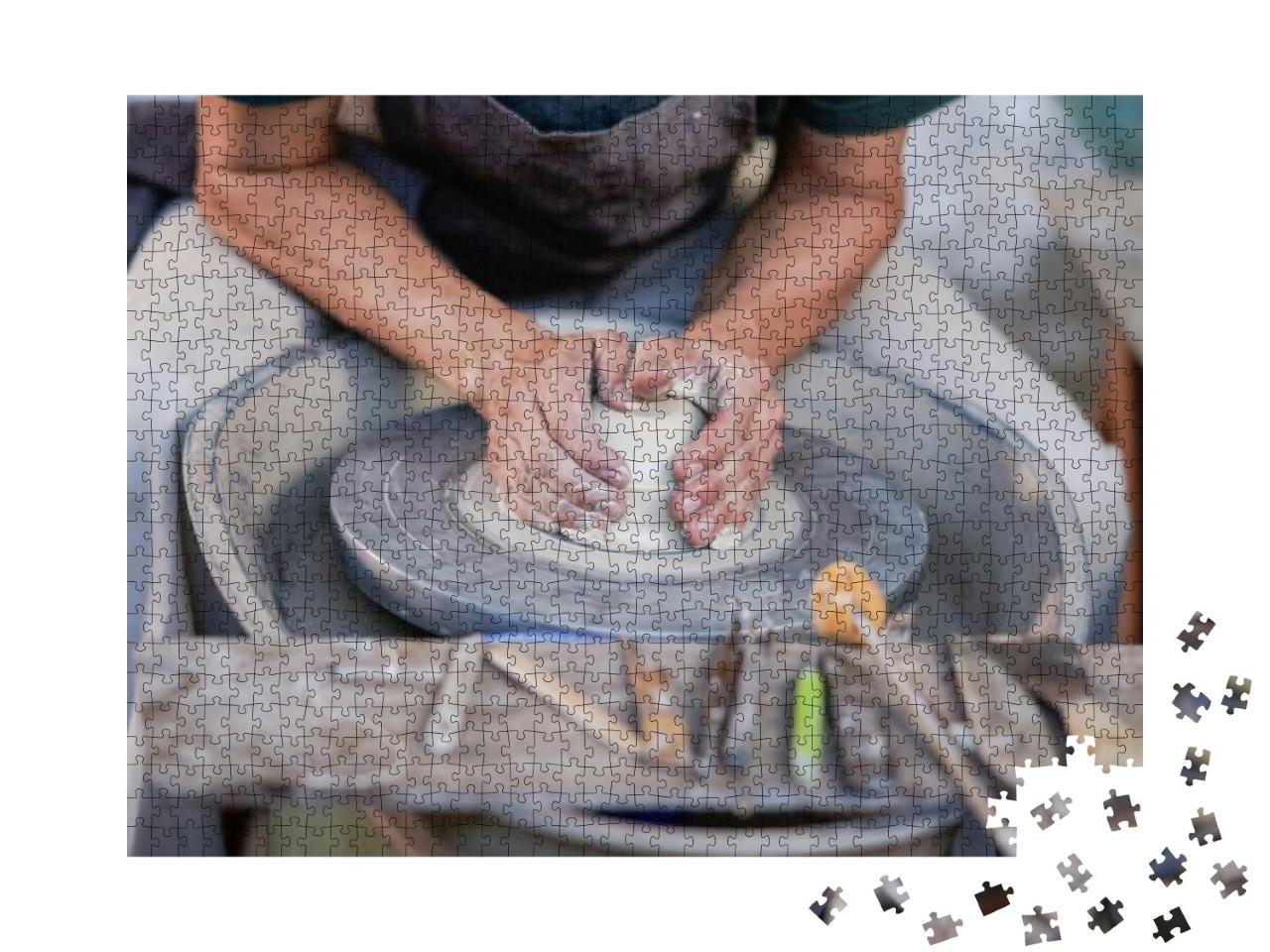 Craftsman Artist Making Craft, Pottery, Sculptor F... Jigsaw Puzzle with 1000 pieces