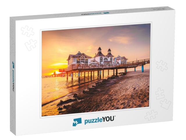 Famous Sellin Seebruecke Sellin Pier in Beautiful Golden... Jigsaw Puzzle