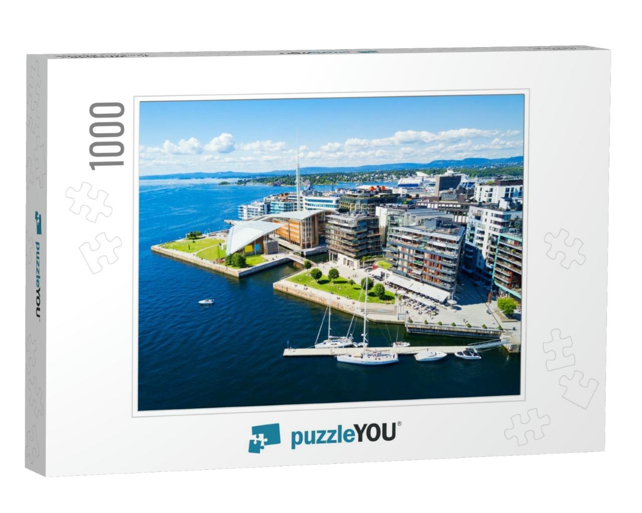 Oslo Harbor or Harbor At the Aker Brygge Neighborhood in... Jigsaw Puzzle with 1000 pieces