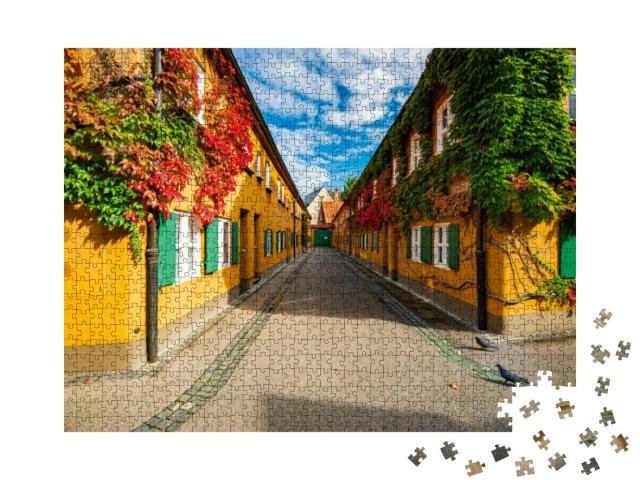 The Fuggerei is the Worlds Oldest Social Housing Complex... Jigsaw Puzzle with 1000 pieces