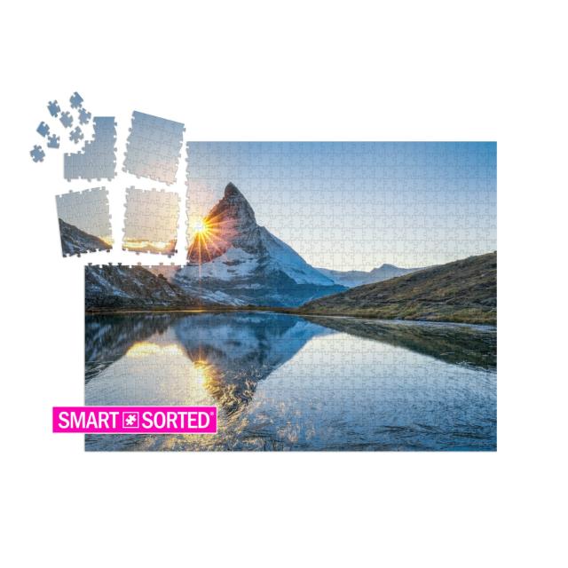 Riffelsee & Matterhorn Mountain in Swiss, Canton of Valai... | SMART SORTED® | Jigsaw Puzzle with 1000 pieces