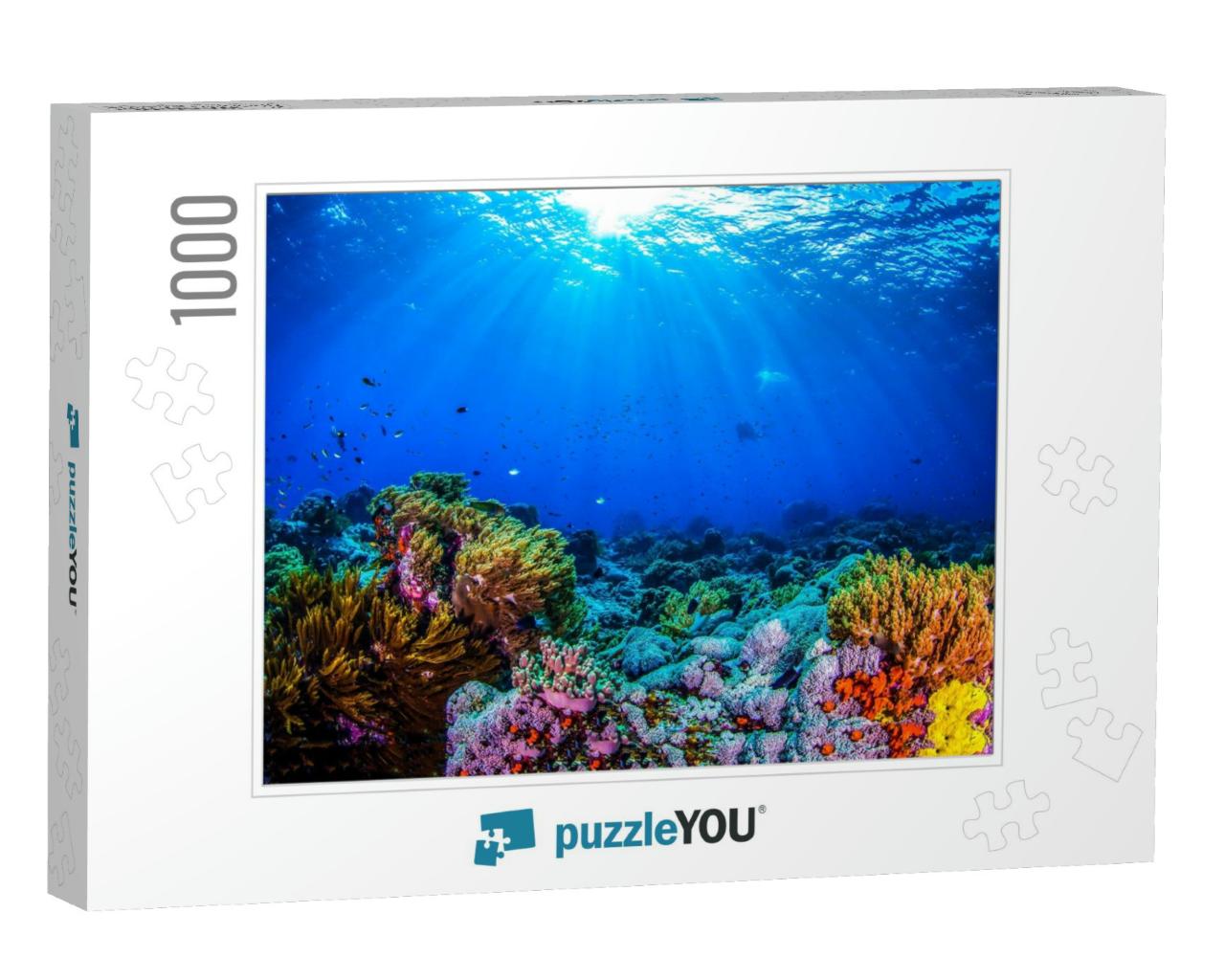 Ocean Coral Reef Underwater. Sea World Under Water Backgr... Jigsaw Puzzle with 1000 pieces