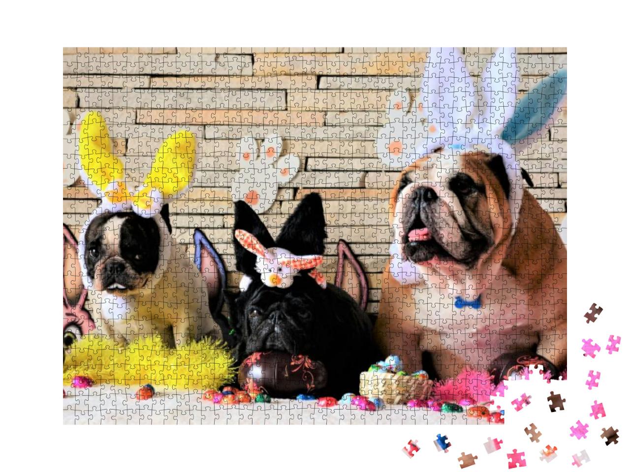 Hilarious Dogs Easter... Jigsaw Puzzle with 1000 pieces