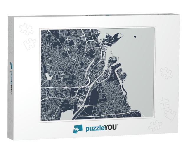 Vector Map of the City of Copenhagen, Denmark... Jigsaw Puzzle