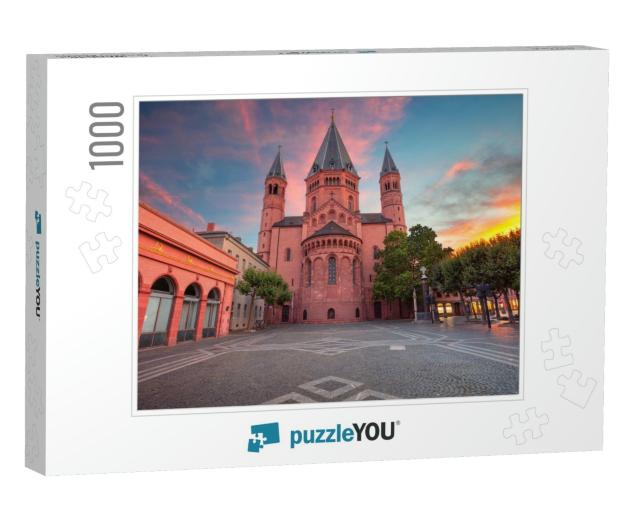 Mainz, Germany. Cityscape Image of Mainz Downtown with Ma... Jigsaw Puzzle with 1000 pieces