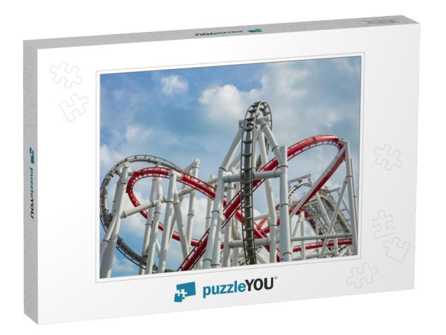 Roller Coaster on Sky Background... Jigsaw Puzzle