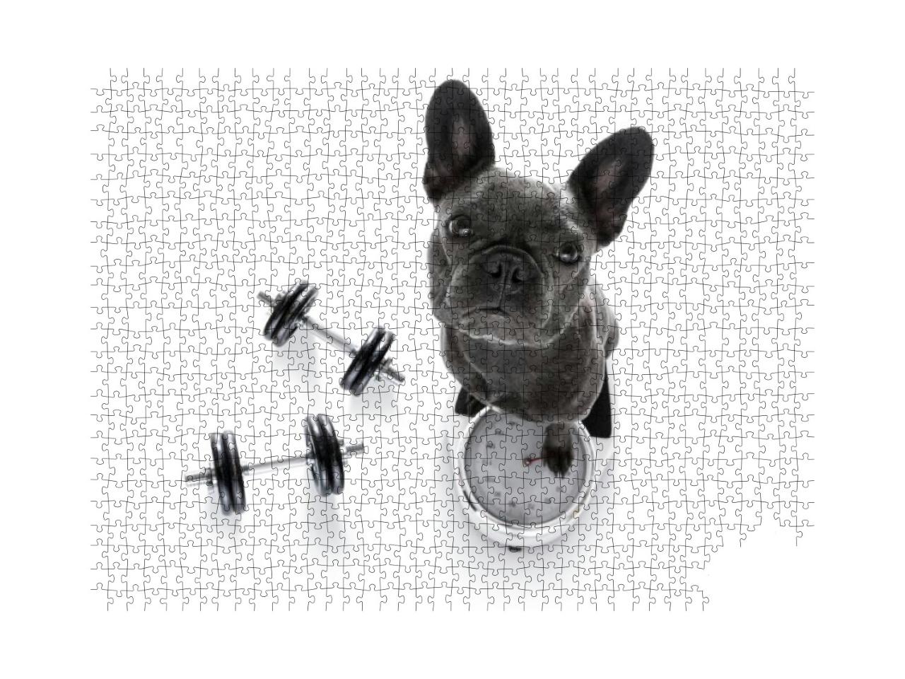 French Bulldog Dog with Guilty Conscience for... Jigsaw Puzzle with 1000 pieces