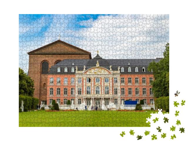 Electorate Palace Kurfurstliches Palais in Trier in a Bea... Jigsaw Puzzle with 1000 pieces
