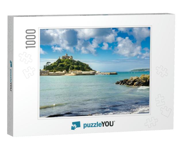 Cornwall Summer. St Michaels Mount in Cornwall UK Sailboa... Jigsaw Puzzle with 1000 pieces