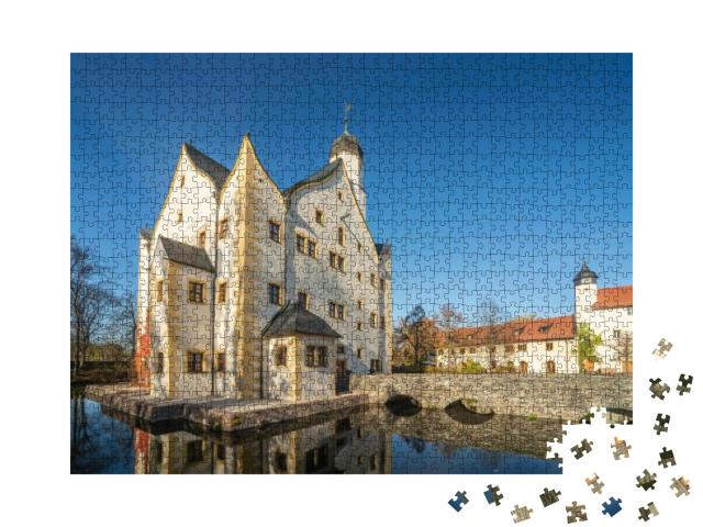 Water Castle Klaffenbach Near Chemnitz... Jigsaw Puzzle with 1000 pieces