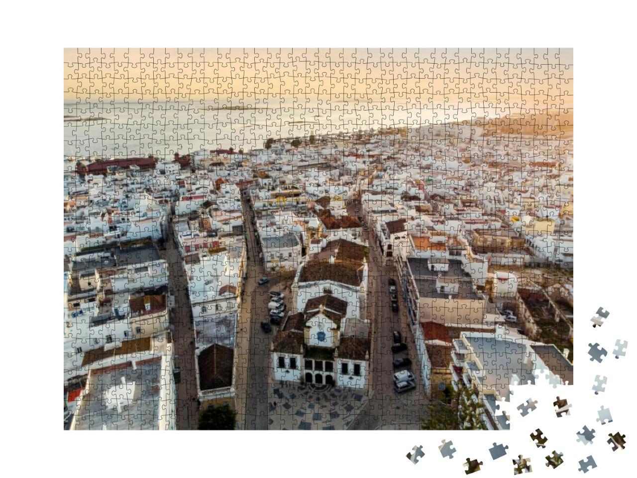 Aerial View of Olhao with a Church in the Foreground, Alg... Jigsaw Puzzle with 1000 pieces