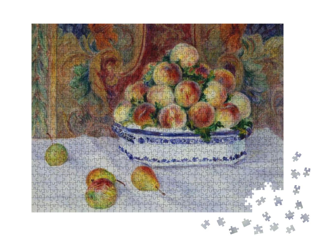 Still Life with Peaches, by Auguste Renoir, 1881, French... Jigsaw Puzzle with 1000 pieces
