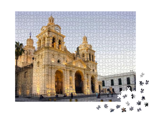Cathedral Y Cabildo De Cordoba, Argentina... Jigsaw Puzzle with 1000 pieces