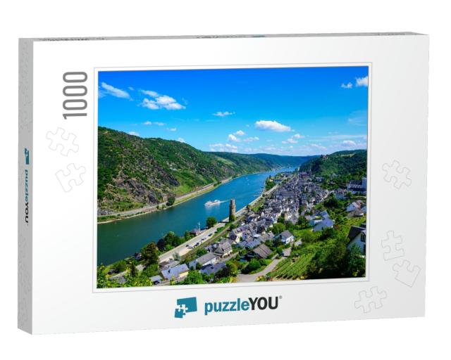 Aerial View on Oberwesel Am Rhein. Small Town on the Uppe... Jigsaw Puzzle with 1000 pieces