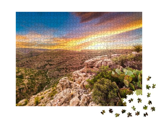 Carlsbad Cavern National Park, New Mexico, USA Overlooking... Jigsaw Puzzle with 1000 pieces