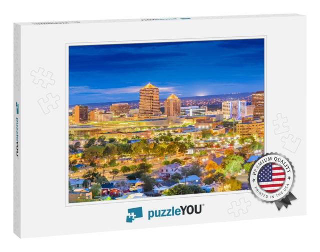 Albuquerque, New Mexico, USA Downtown Cityscape At Twiligh... Jigsaw Puzzle