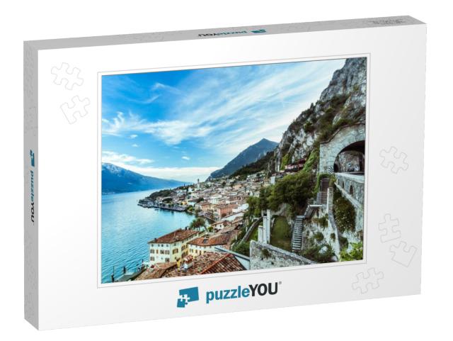 Wonderful Panorama of Limone Sul Garda. Lake Garda Italy... Jigsaw Puzzle