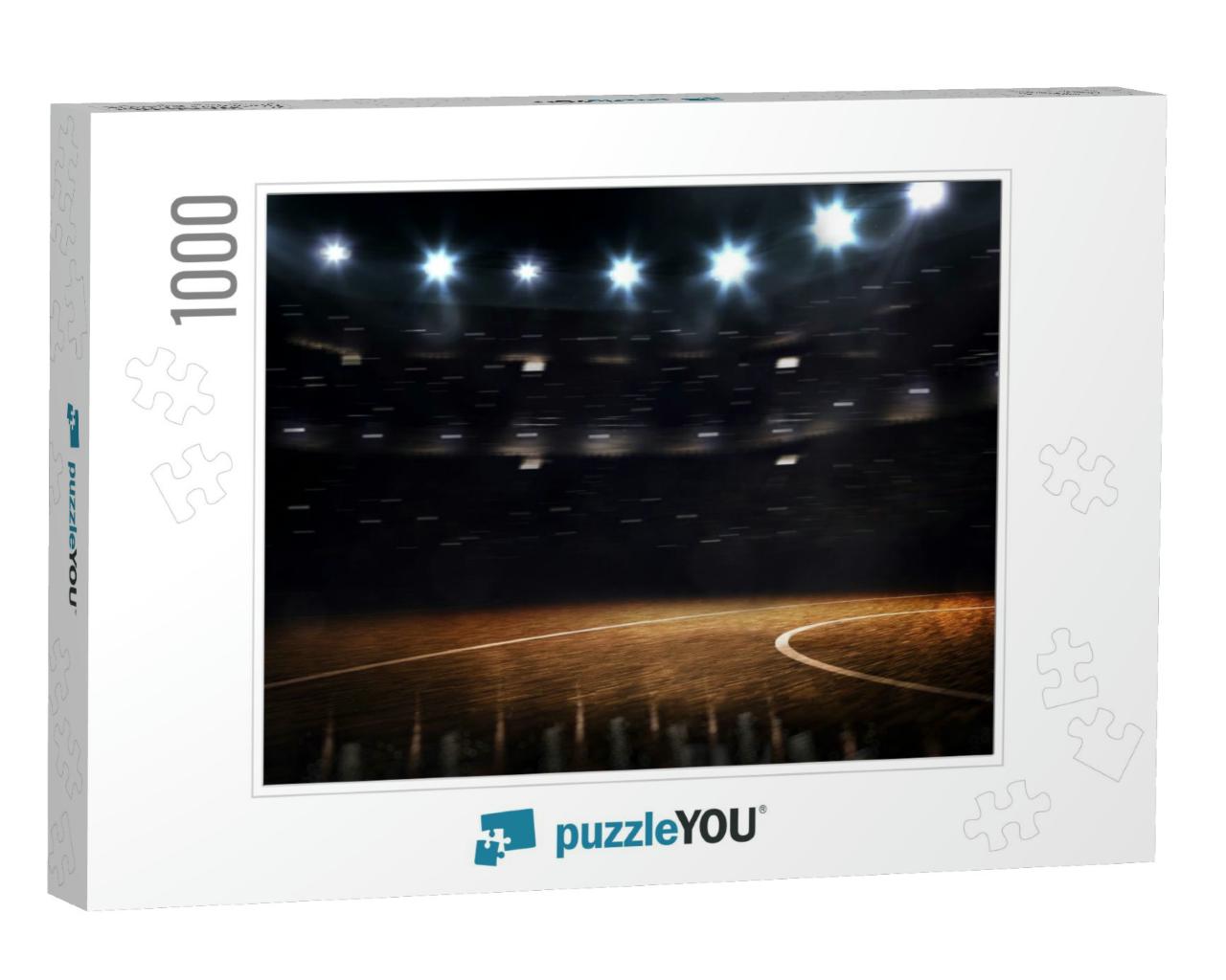 Grand Basketball Arena in the Dark 3Drender... Jigsaw Puzzle with 1000 pieces