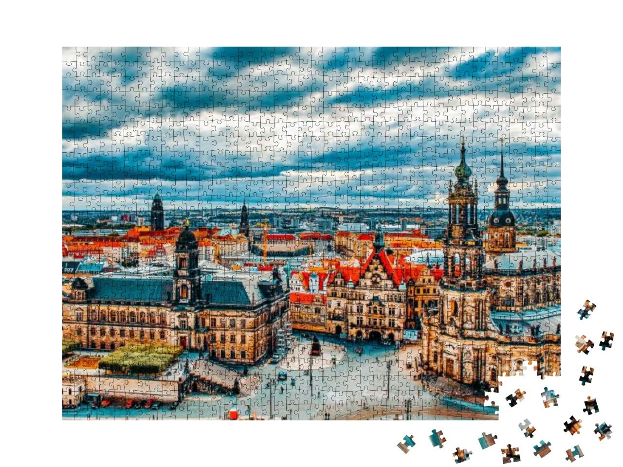 Historical Center of the Dresden Old Town. Dresden Has a... Jigsaw Puzzle with 1000 pieces