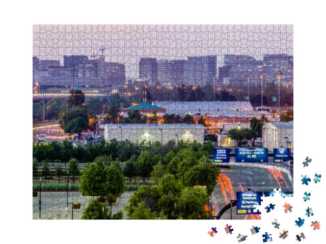 San Jose California City Lights Early Morning... Jigsaw Puzzle with 1000 pieces