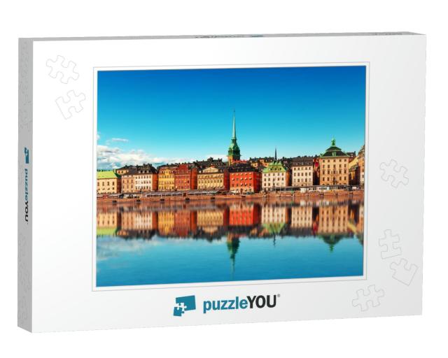 Scenic Summer Panorama of the Old Town Gamla Stan Pier Ar... Jigsaw Puzzle