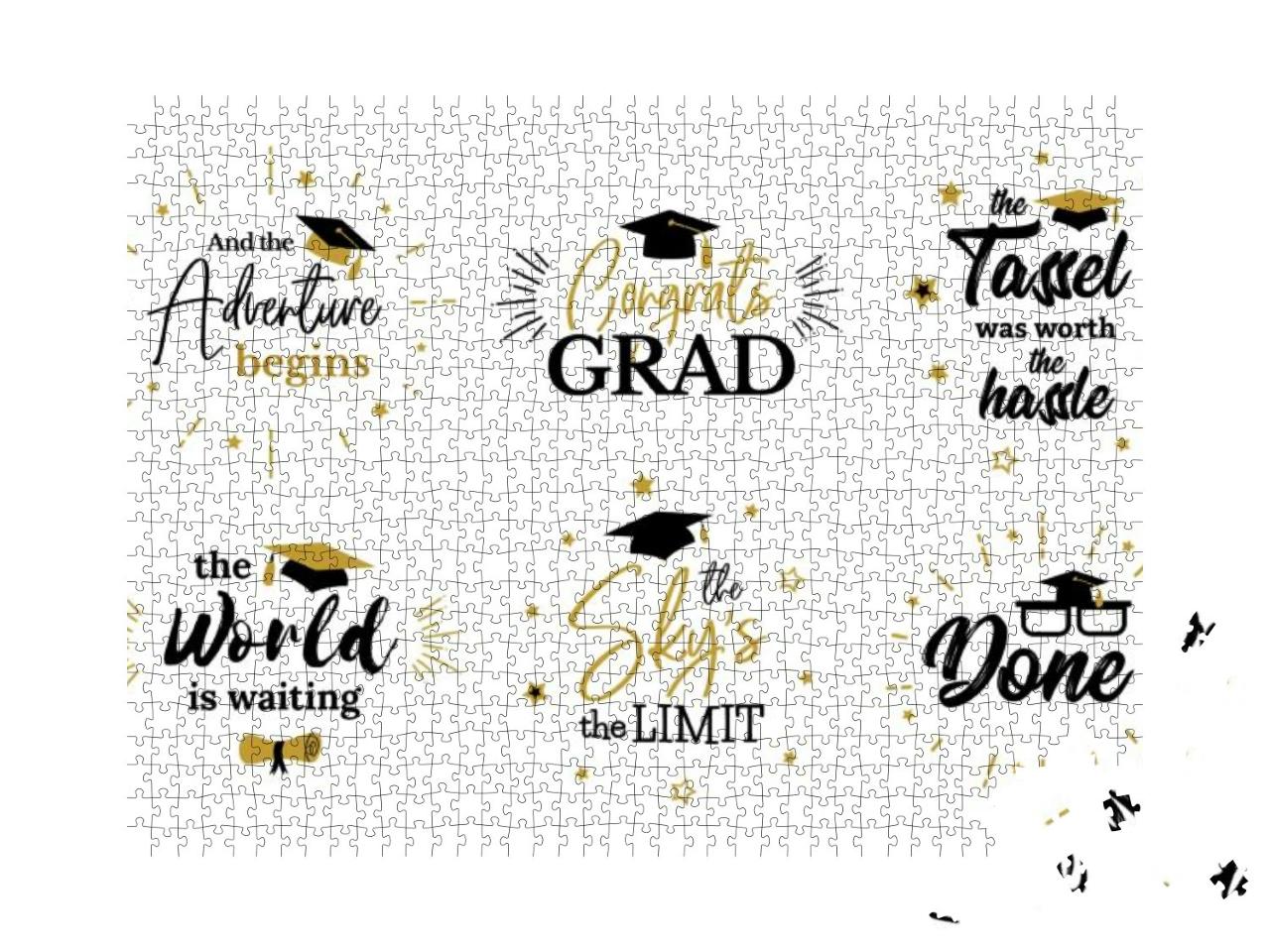 Inspiration & Motivation Graduation Party Quotes... Jigsaw Puzzle with 1000 pieces
