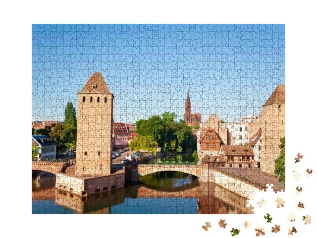 Strasbourg Defensive Towers At Grande Ile Island... Jigsaw Puzzle with 1000 pieces